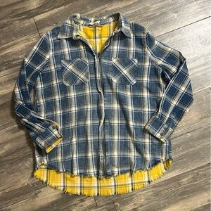 C’sia flannel zip front jacket